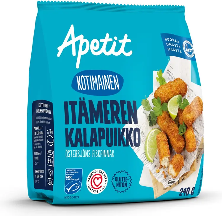 Apetit Kotimainen Itämeren kalapuikko MSC pakaste 240g