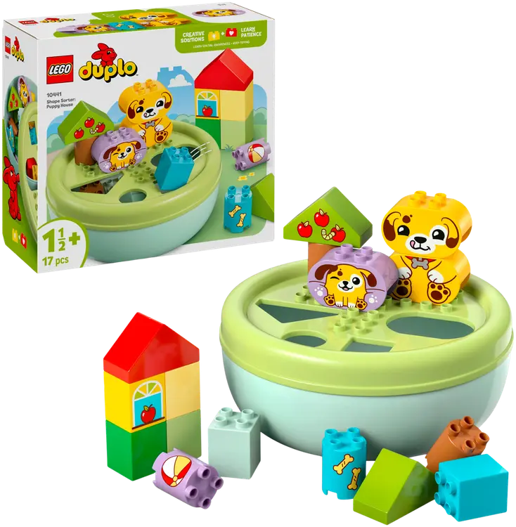 LEGO® DUPLO My First 10441 Opetellaan muotoja: Koiranpentujen talo