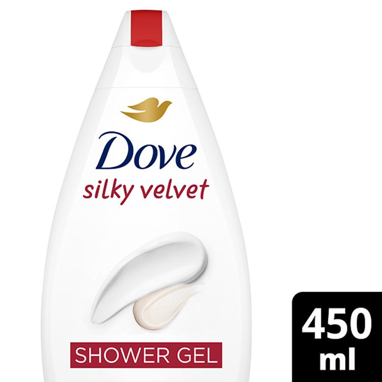 Dove Silky Velvet Suihkusaippua 0% SLES-sulfaatteja 450 ML