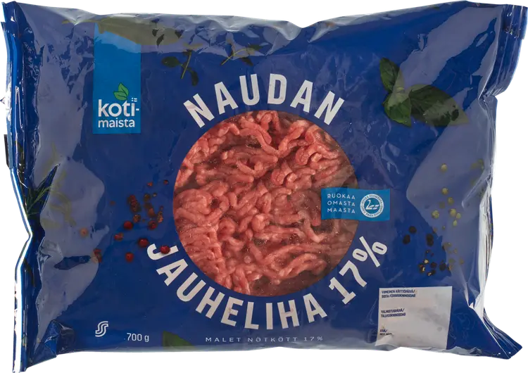 Kotimaista naudan jauheliha 17 % 700 g