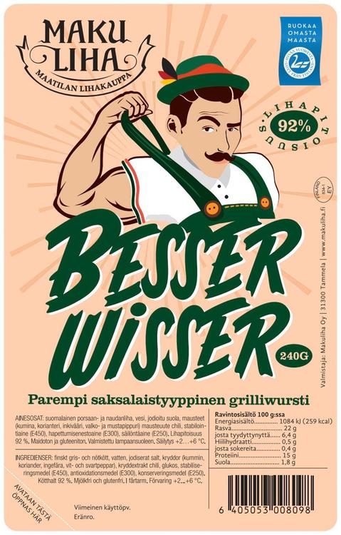 Makuliha Besserwisser 240g grilliwursti