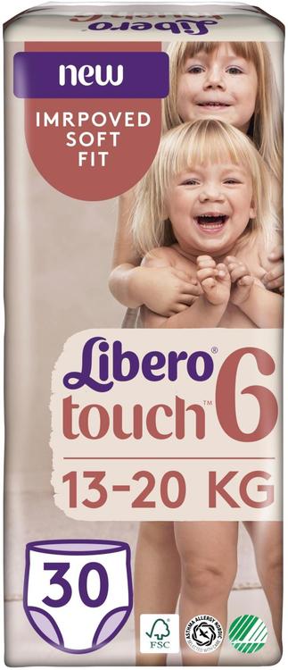Libero Touch housuvaippa koko 6, 13-20 kg, 30 kpl