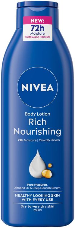 NIVEA 250ml Rich Nourishing Body Milk -vartaloemulsio