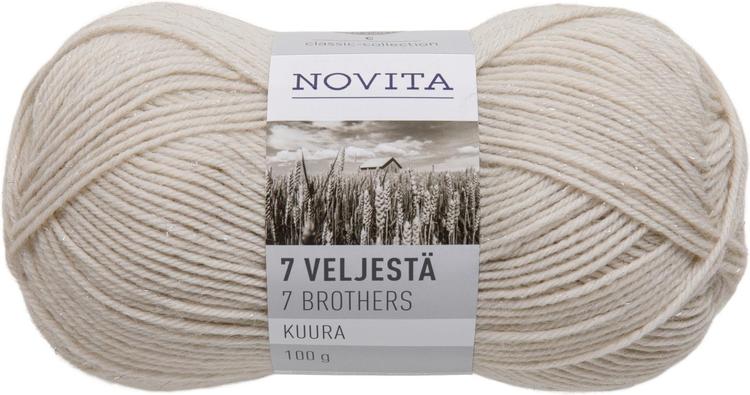 Novita 7 veljestä kuura 100g lumienkeli 005