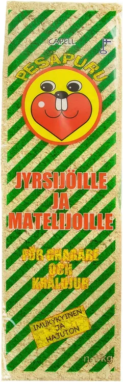 Pesäpuru Capell 1kg jyrsijänpuru pussi