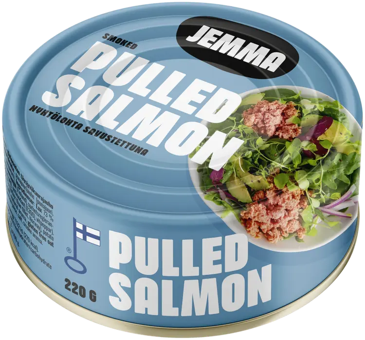 Jemma Pulled Salmon Naturel - Vastuullista nyhtölohta savustettuna