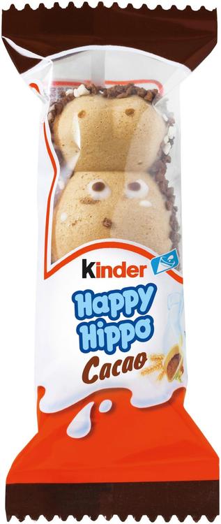 Kinder Happy Hippo Maito- ja kaakaokreemillä täytetty rapea vohvelipatukka
20,7g
