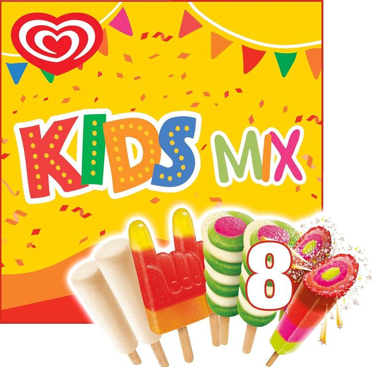 Ingman KIDS MIX  Kids Mix Jäätelö Monipakkaus     398ml/360g 8 kpl