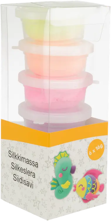 Silkkimassa 6 kpl pastellivärit