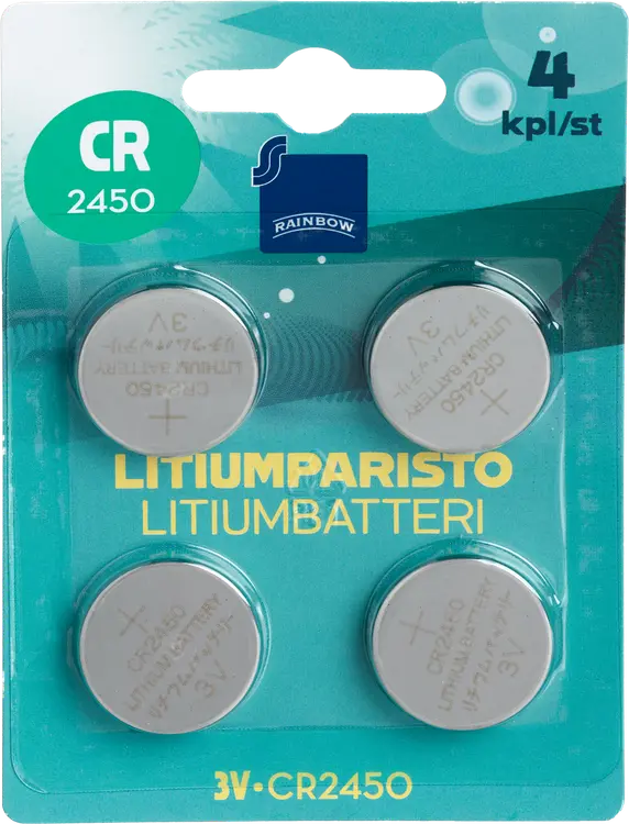 Rainbow litiumparisto CR2450 3V 4 kpl