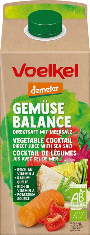 Voelkel Gemüse Balance demeter 750ml Luomuvihannesmehu