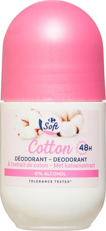 Carrefour Soft Cotton roll-on deodorantti 50 ml