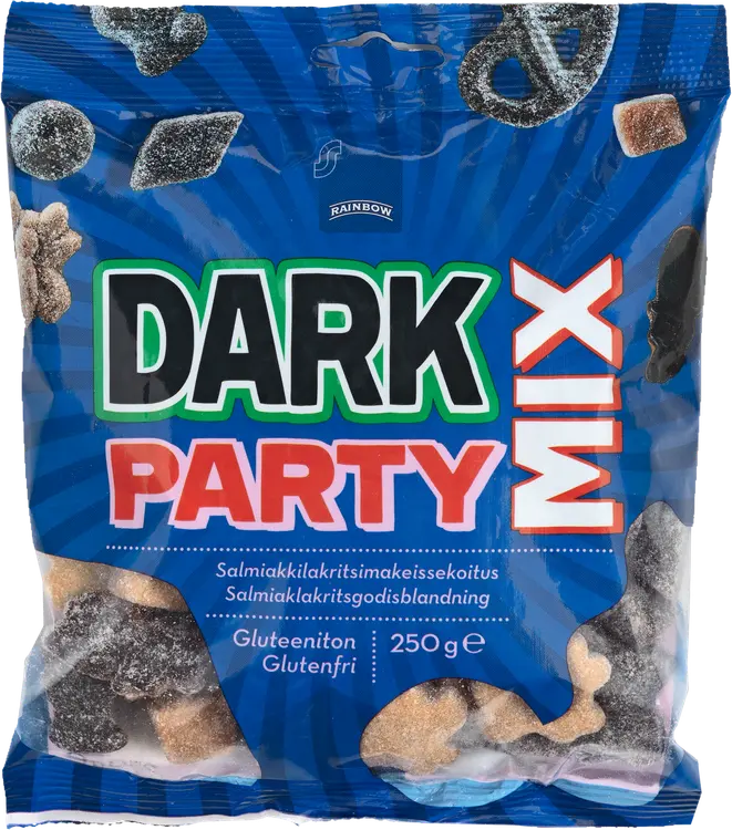Rainbow 250g Dark Party Salmiakkilakritsimakeissekoitus