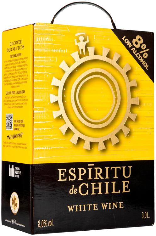 Espiritu de Chile valkoviini BIB 8% 3L