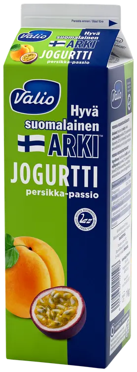 Valio Hyvä suomalainen Arki® jogurtti 1 kg persikka-passion