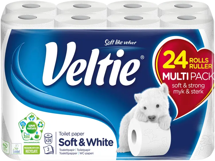 Veltie Wc-paperi 24RL valkoinen
