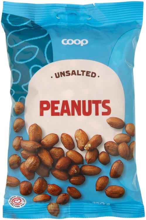 Coop maapähkinä suolaamaton 250g