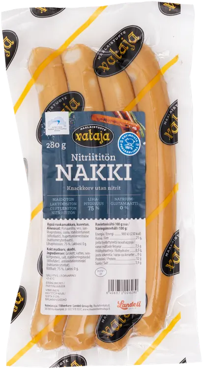 Vataja Nitriititön nakki allergiatunnus 280g