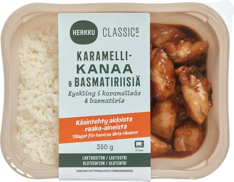 Herkku Classics Karamellikanaa ja basmatiriisiä 350g