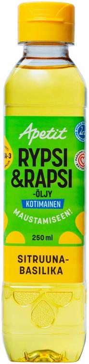 Apetit rypsi-rapsiöljy sitruuna-basilika 250 ml