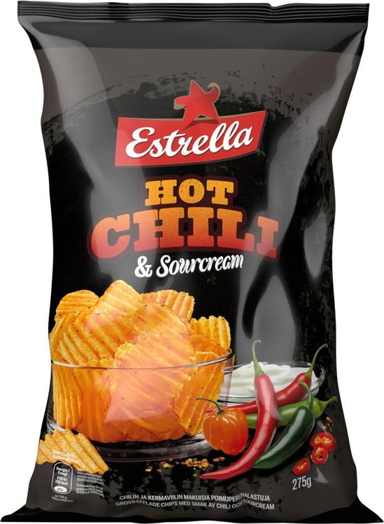 Estrella Hot Chili & Sourcream Sipsi 275g