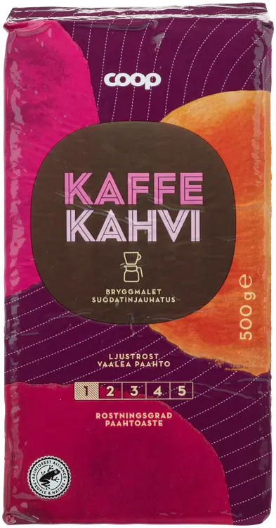 Coop kahvi vaalea paahto suodatinjauhatus 500 g