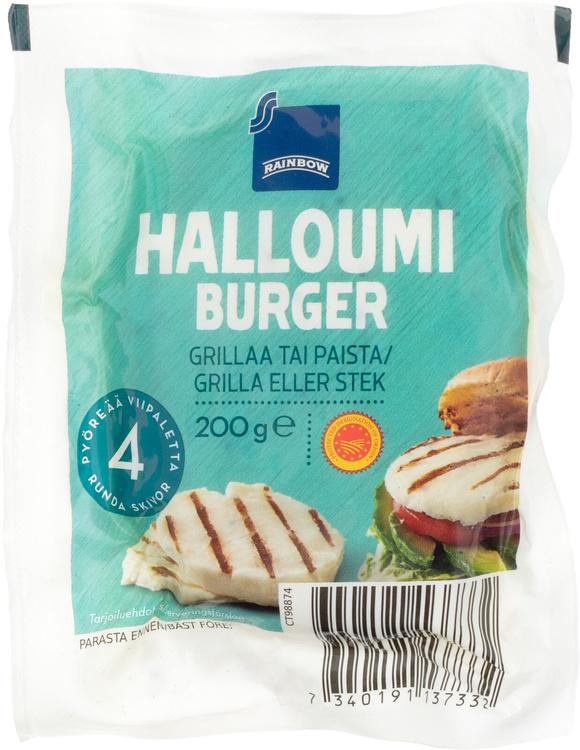 Rainbow halloumi burgerjuustoviipaleet PDO 200g