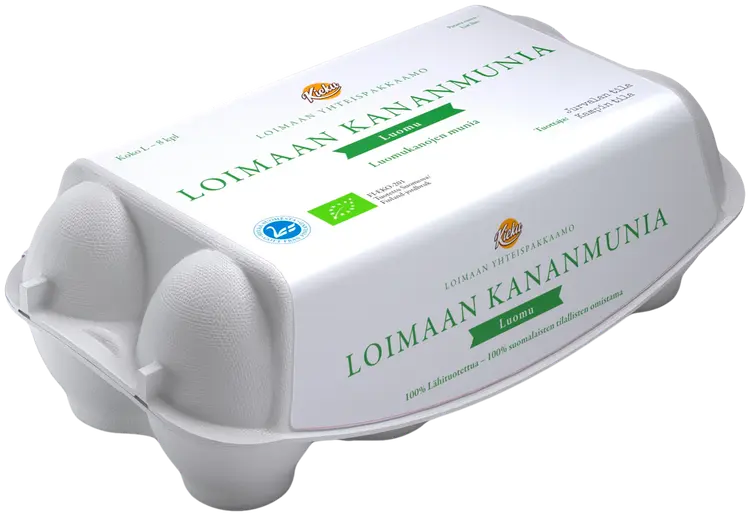 Loimaan yhteispakkaamo kananmunia luomu L8
