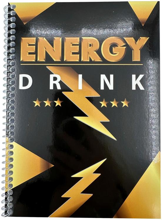 Energy Drink A5 kierrevihko, 7x7mm ruuduilla, 80 sivua