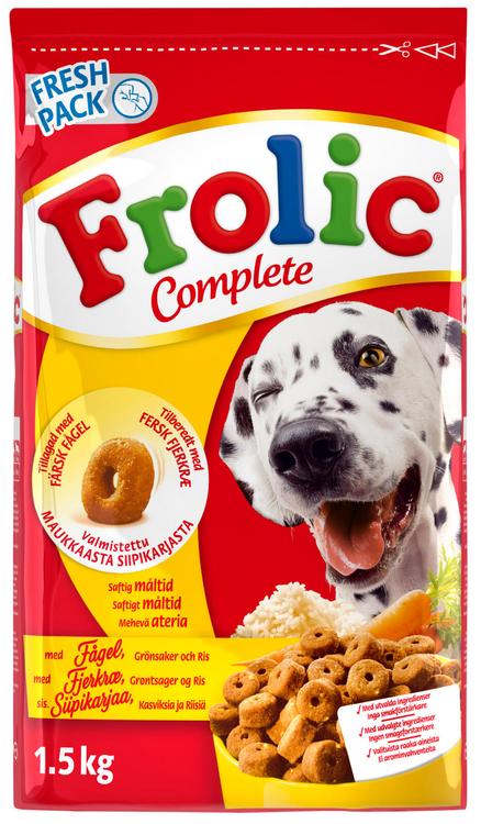 Frolic Complete Siipikarjaa, kasviksia ja riisiä 1,5kg