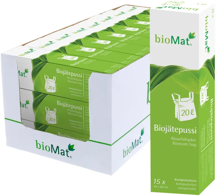 bioMat®Biojätepussi 20L 420x500mm 15kpl/rll