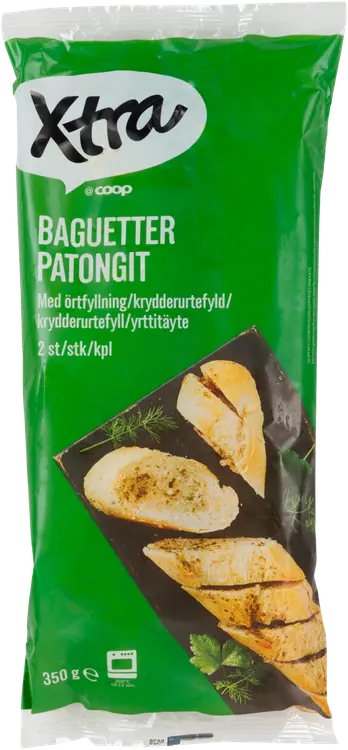 Xtra yrttitäytteinen patonki 350 g 2 kpl pakaste