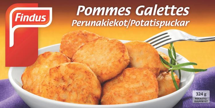 Findus Pommes Galettes perunakiekot 324g, pakaste