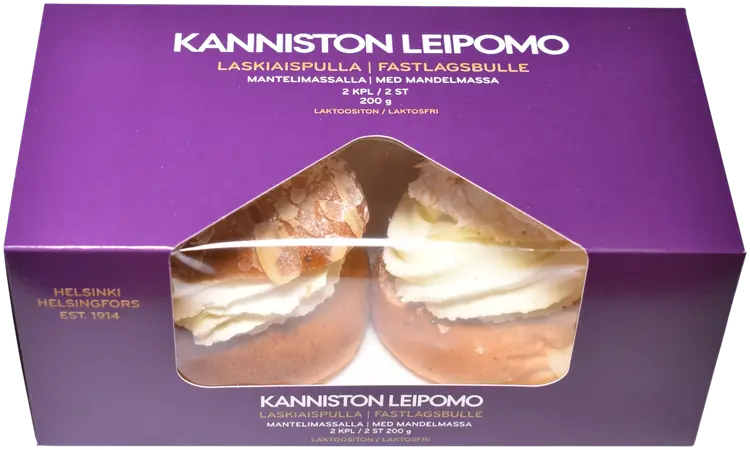 Kannisto Laskiaispulla mantelimassalla 2 kpl pak