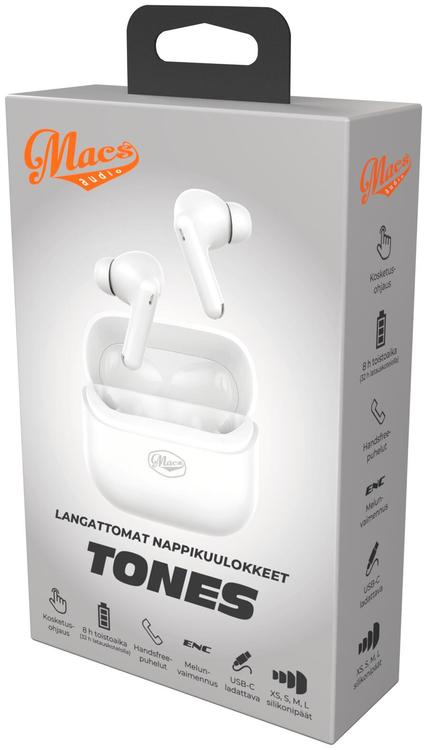 Nööpkõrvaklapid Macs Tones valge