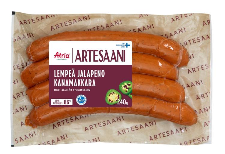 Atria Artesaani Lempeä Jalapeno Kanamakkara 240g