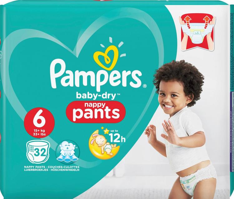 Pampers 32kpl Baby Dry Pants S6 15+kg housuvaippa