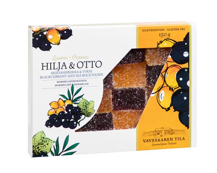 Vavesaaren Tila 150g Luomu Hilja & Otto Mustaherukka ja Tyrni marmeladimakeinen