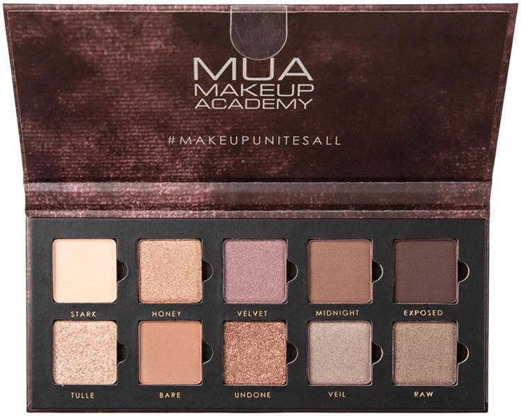 MUA Make Up Academy Velvet Nudes 10 shade paper palette 11 g luomiväripaletti