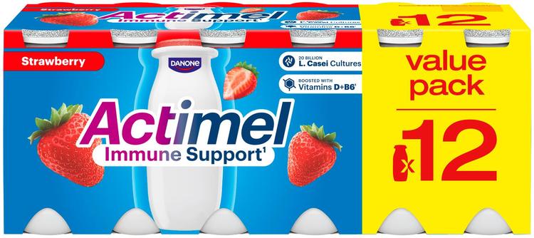 Danone Actimel mansikka jogurttijuoma 12x100g