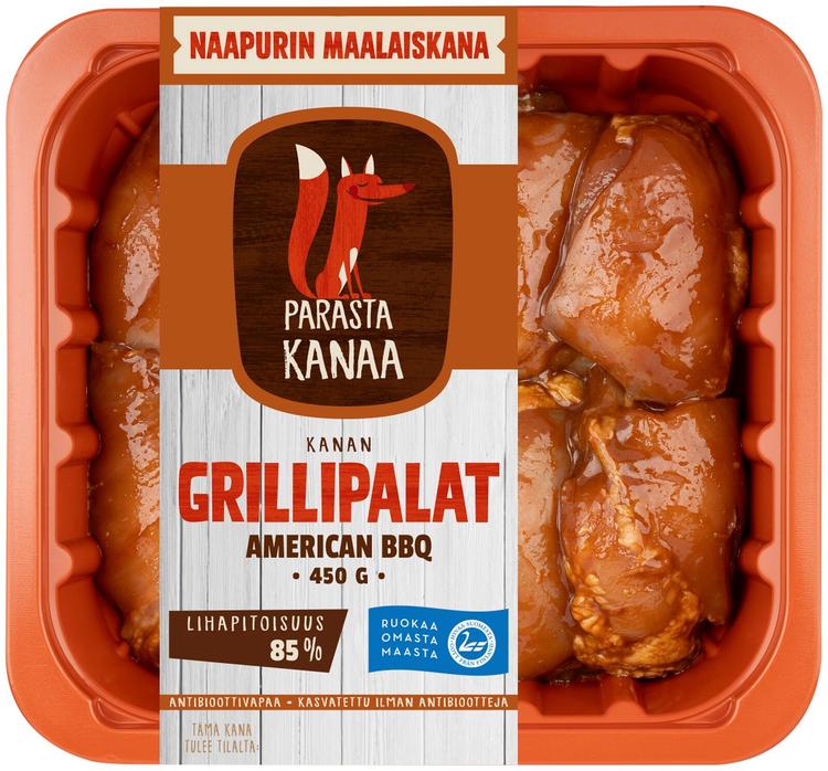 Naapurin Maalaiskanan grillipalat, American bbq 450g