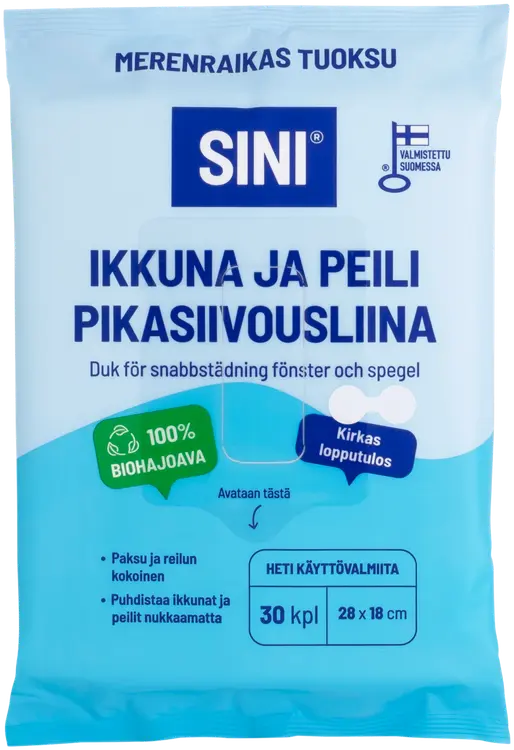 SINI Ikkuna- ja peili kostea pikasiivousliina 30 kpl