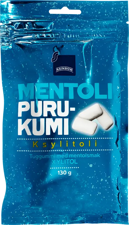 Rainbow purukumi mentoli ksylitoli 130g