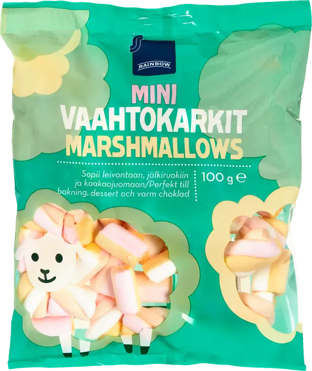 Rainbow minivaahtokarkit 100g