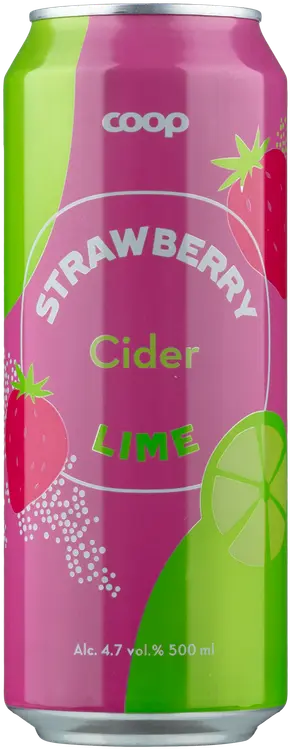 Coop mansikka-limesiideri 4,7% 0,5 l tlk