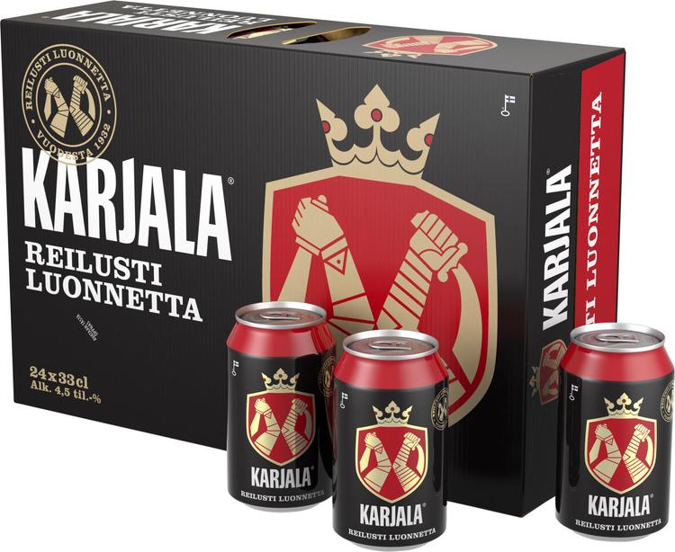 24 x Karjala olut 4,5% 0,33 l