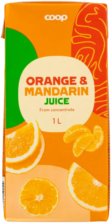 Coop appelsiini-mandariinitäysmehu 1l