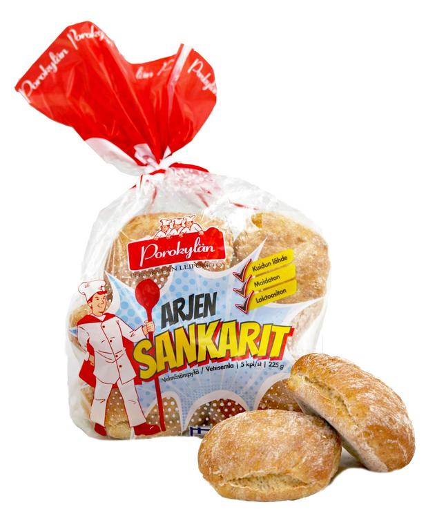 Porokylän Arjen Sankarit 5 kpl / 225 g vehnäsämpylä