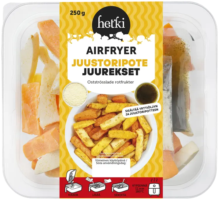 Hetki Airfryer Juustoripotejuurekset 250g
