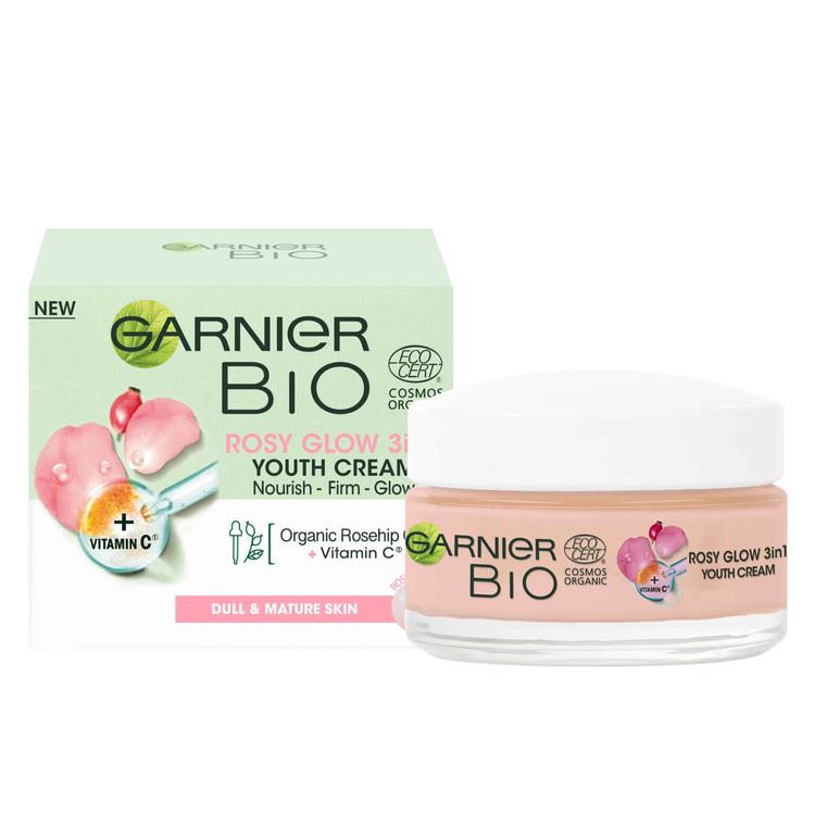 Garnier Bio Rosy Glow 3in1 Youth Cream sävyttävä voide 50ml